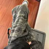 Camuflaje de otoño Pantalones de mezclilla para hombre estilo americano calle alta pierna ancha overol moda ins marca Pu Shuai pantalones de leñador lavados