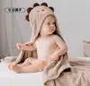 Poncho de Coral Fleece para Bebé He'erte Toalla de Baño Capa con Capucha de Dibujos Animados Toalla de Baño Niños Suave Absorbente Bata de Baño Manta para Bebé