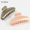 Nuevo Clip de Tiburón Triangular Simple de Color Sólido Elegante de Wjia con un Toque de Alta Gama, Pinza para el Cabello Grande Macaron Accesorio para el Cabello