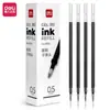 Deli 6916 Recarga Neutra Punta de Bala Estándar Ultra-Suave Escritura para Examen de Estudiante Negro 0.5 Recarga de Bolígrafo de Gel