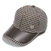 Gorra para Mujer Puntada Pied de Poule Visera de Polipiel Gorra de Béisbol Otoño e Invierno M Estándar Engrosada Red Coreana Gorra Roja