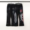 2024 Nueva Marca de Moda Transfronteriza Estilo Europeo y Americano Kanye Retro Chaqueta Vieja Estampado Hell Star Llama Unicornio