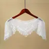 Chal Exterior de Manga Corta Versátil de Verano para Mujer, Ropa de Abrigo Fina de Verano, Tejido de Encaje, Ropa de Abrigo con Cintura Recortada, Top Corto