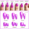 Uñas de los pies puntiagudas largas con forma de almendra, uñas cuadradas de longitud media, uñas redondas cortas, uñas con diseño de rayas nude, uñas postizas de color sólido de alta saturación, uñas a presión
