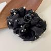 Pinza para el cabello de lazo de nube grande negro para mujer, pinza de tiburón de alto nivel, clip de burbuja de malla, tocado