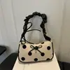 Alto Valor Estético Design de Nicho Moda Nova Verão 2026 Poá Plissado Simples Estiloso Versátil Bolsa de Ombro ou Mão