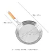 Fábrica Transfronteiriça Doméstica Aço Inoxidável Dobrável Grelha de Exterior Redonda Panela Portátil Comercial Camping Chapa para Churrasco Atacado