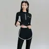 Traje de Neopreno de Dos Piezas para Mujer, Moderno, Ceñido, Deportivo, Protección Solar, Secado Rápido, Traje Profesional para Natación y Surf, Ropa de Baño de Alta Gama