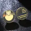 Moneda Conmemorativa de la Vida Azul Americana Insignia Metálica de Doble Cara Pintada Moneda al por Mayor Medalla Conmemorativa Transfronteriza Fábrica de Wenzhou