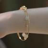 Pulsera de Doble Capa con Electrochapado en Oro Real para Mujer, Retro Literaria y Nicho Fresco Elegante, Pulsera de Alta Gama, Sencilla y Versátil Hecha a Mano