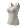 Colete Térmico Original 4022 com Caxemira e Seda de Amora, Bojos Embutidos, Não Precisa Usar Sutiã, Camada Interna de Renda com Forro de Fleece