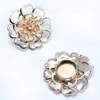 Europeo y Americano Transfronterizo Nuevo Francés Retro para Mujer de Gama Alta Hebilla de Corbata de Camelia Flor Multicolor Hebilla de Pecho Accesorio Versátil