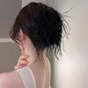 Pinza para el pelo para la parte trasera de la cabeza, otoño e invierno, pinza para sujetar el pelo, nueva pinza de plumas para celebridades de Internet, pinza grande para el pelo, pinza de tiburón