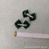 Pinza para el pelo de niña estilo hada linda, par de mini lazos de seda verde oscuro, pinza lateral, pinza para flequillo