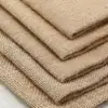 Tela de yute película de PE calcinado dimensionado arpillera endurecida bolso decorativo navideño manualidades DIY tela