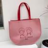 Bolsa de ropa, bolsa de luna, bolsa de cubo, bolsa redonda, bolsa de compras de supermercado, bolsa de regalo de costura no tejida con logotipo