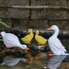 Coelhinho fofo grande pato amarelo em vaso ornamentos decorativos de cura jardim pátio varanda micro paisagem
