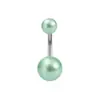 Anillo para ombligo de perla de imitación acrílica 10 colores joyería para piercing corporal de acero inoxidable clavo para ombligo fábrica directa Amazon