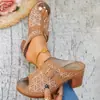 Nuevas Sandalias de Cuña Hueca de Talla Grande de Comercio Exterior para Mujer, Estilo Europeo y Americano, Punta Abierta, Suela Gruesa, Sandalias Ligeras de Playa para Uso en Exteriores