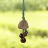 Saco de Sino Pendurado Artesanal Tecido de Casca de Fruta, Pingente Versátil Artístico e Fashionável para Mochila, Decoração de Casa, Ornamento de Sino de Vento