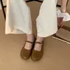 Zapatos Mary Jane Retro Franceses de Estilo Coreano para Mujer, Redondos, con Tira Delantera Baja, Suelas Suaves y Diseño Versátil, Colección Primavera 2026