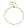 Amazon Transfronterizo Versátil Colorido Pulsera de Cadena de Margaritas Acero Inoxidable Ajustable Elegante Dulce Joyería