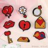 Etiqueta de bordado de computador Série Dia dos Namorados Etiqueta de pano Love Patch Acessórios de vestuário DIY Bordado Patch Acessórios Remendo de pano
