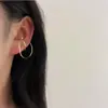Pendientes de Clip Redondos Irregulares Retorcidos Geométricos Minimalistas con Diseño Único, Accesorios de Oreja Versátiles de Moda para el Día a Día