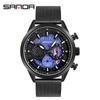 Sanda Reloj de Hombre Personalizado Impermeable Casual Negocios Tendencia de Moda Coreana Reloj de Seis Agujas para Hombre Fabricante Venta al por Mayor