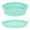 Nuevo Producto Transfronterizo Creativo Redondo Freidora de Aire Molde de Silicona para Hornear Cocina Hogar Almacenamiento Plegable Molde para Hornear Engrosado