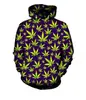 Sudadera casual unisex de manga larga con capucha y estampado de hojas, una prenda de moda y versátil para hombre y mujer, marca independiente transfronteriza