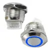 Interruptor de Botão Metálico 12mm Fonte de Alimentação com Símbolo de Luz Auto-Retorno Pequeno À Prova d'Água Redondo Micro 5V 12V 24V