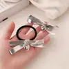 Estilo Coreano Dulce Fresco Chica Caliente Plata Lazo para el Cabello Ins Nicho Sentido de Alta Gama Cuerda para el Cabello Banda de Goma de Amor Cuerda para el Cabello Accesorios para el Cabello