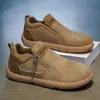 Zapatos de hombre 2026 nuevo otoño retro versátil casual estilo trabajo zapatillas con suelas gruesas, antideslizantes, sin cordones, estilo Birkenstock
