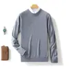 2026 Suéter de Lana Estilo Nuevo para Hombre Suéter Básico Clásico Color Sólido Sencillo Cuello Redondo Jersey Prendas de Punto Casuales