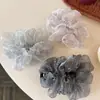 Pinza para el pelo de organza con pedrería estilo coreano para mujer, pinza banana de alta gama con diseño de cielo estrellado para coletas, accesorio para el pelo de pinza retorcida