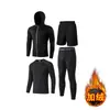 Ropa interior térmica para esquiar de niños, Capa base de baloncesto forrada de polar, Traje de entrenamiento de compresión de secado rápido, Conjunto deportivo para montañismo al aire libre