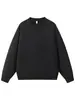 Roupas Masculinas ACU Moletom acolchoado com retalhos de cor sólida e gola henley para homens, novo produto outono e inverno 2026, top simples de caimento solto para homens