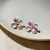 Nuevos Pendientes de Perlas Artificiales con Diseño de Flor de Alta Gama para Mujer, Pendientes Exquisitos Irregulares Únicos de Lujo Ligero
