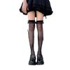 Calcetines hasta la rodilla de seda negra para habitación, calcetines finos de encaje de verano para mujer, delgados, sexys, calcetines de pantorrilla jk largos