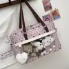 2026 Bolsa Ita de Estrella Linda Dulce Estilo Japonés Bolsa de Muñeca Bolso de Hombro Mochila Bolsa Universal de Nylon Doble Capa Transparente