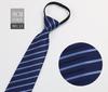 Corbata Negra de Fábrica para Hombre a Rayas Azul Corbata de Negocios Nudo para Gente Floja Corbata con Cremallera sin Nudo en stock Venta al por Mayor
