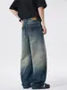 Ropa de Hombre Fengshe / Nueva Moda de Calle Americana Primavera 2026 Marca Jeans Retro Holgados Estilo Guadaña Pantalones de Hombre