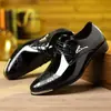 Uau, Sapatos de Couro de Tamanho Grande Feitos Sob Medida para Homens, Sapatos Formais de Negócios, Sapatos de Couro com Cadarço e Bico Fino, Sapatos de Casamento Estilo Britânico, Sapatos Masculinos Estilo Coreano