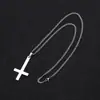 Moda Masculina Trendy Europea y Americana Colgante Diseño de Nicho Acero Inoxidable Cruz Invertida Clásico Simple Personalizado Collar para Mujeres