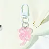 Llavero creativo de trébol de cuatro hojas transparente de colores Accesorio de cuentas DIY Colgante Accesorio para bolso Decoración de funda para auriculares