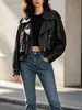 Chaqueta de cuero genuino HN6133, piel de cordero curtida completamente al vegetal, solapas dobles, doble cremallera, dobladillo elástico, chaqueta de motociclista estilo europeo y americano