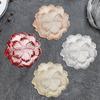 Porta-copos de Flor de Rosa Mais Vendidos no Exterior, Pads de Isolamento Térmico de Luxo Leve, PVC Simples Resistente a Altas Temperaturas, Impermeável, Antiderrapante, Porta-copos de Chá de Alta Qualidade