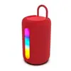Altavoz Bluetooth inalámbrico de cañón de pistola nuevo transfronterizo, altavoz mini de tela de red portátil, colorido, RGB, con ranura para tarjeta