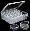 Caja de Almacenamiento Transparente para Cuentas 30 Cajas Cuadradas Pequeñas Caja de Regalo para Joyería y Cuentas Accesorios Arte de Uñas Organizador de Joyería Collar